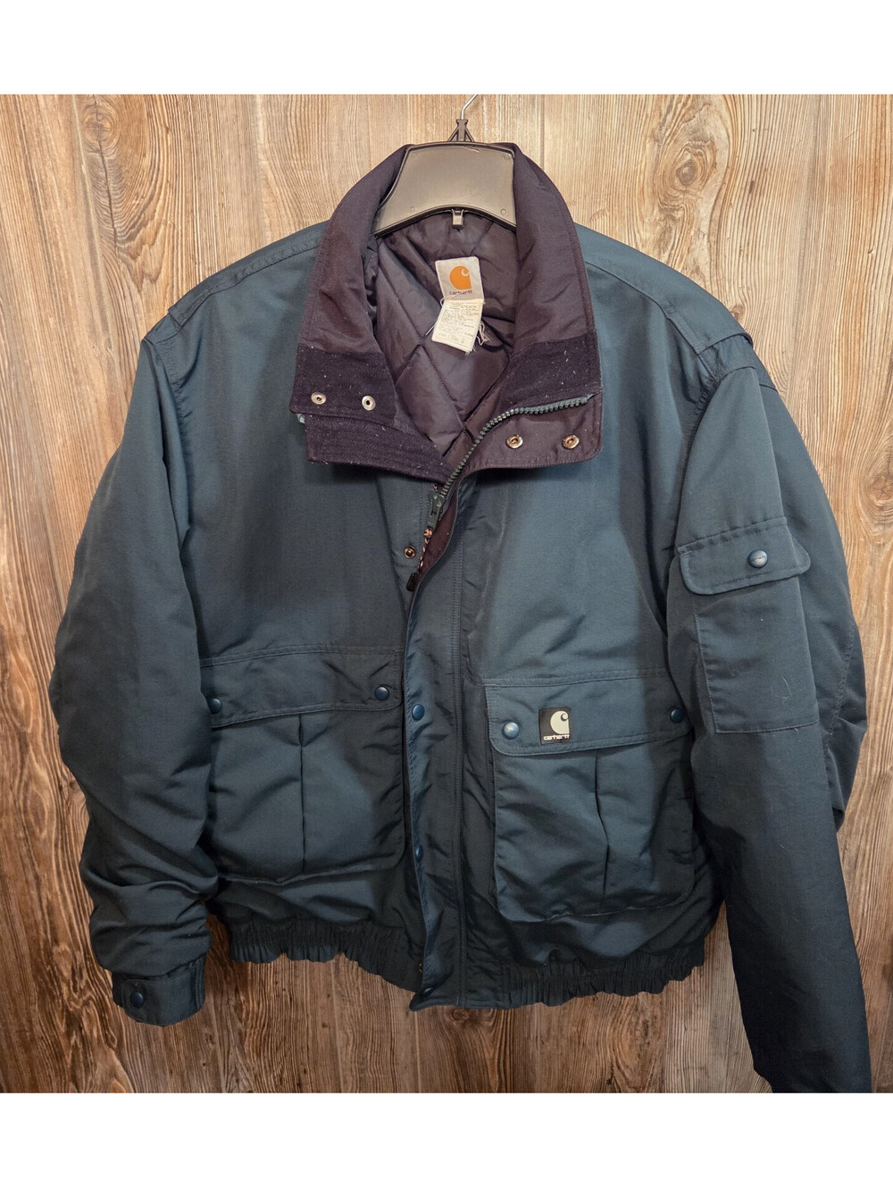 VTG Carhartt J71 MLL Workshield Blizzard Jacket Coat Nylon Mallard Green XL Tall